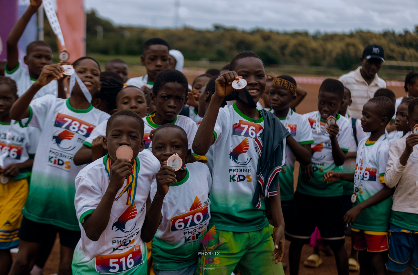Young athletes participating in Pho3nix Kids Fun Run