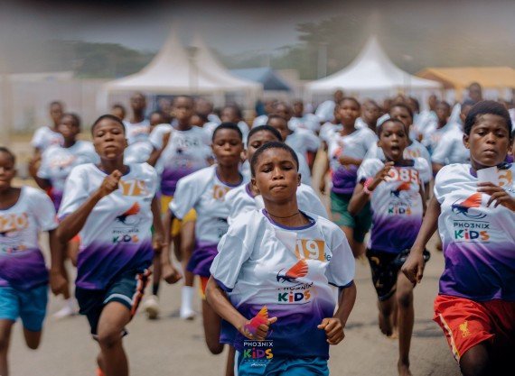 Race participants running